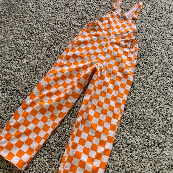 Orange White Checker Overalls College Sports Tennessee Texas - Picture 6 of 8